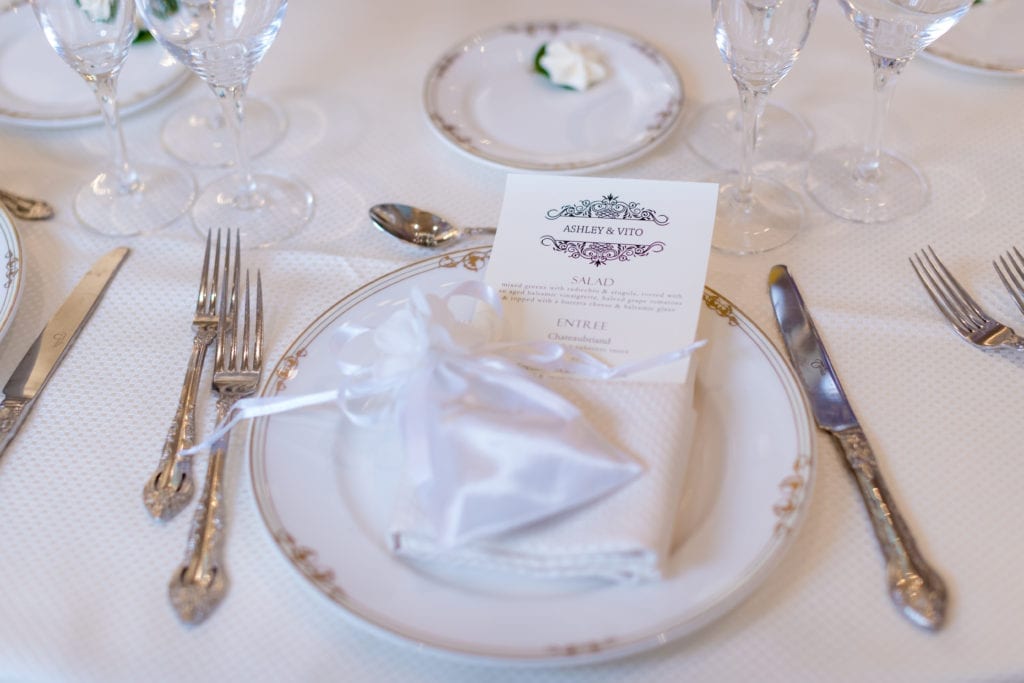 Park Chateau wedding table setting