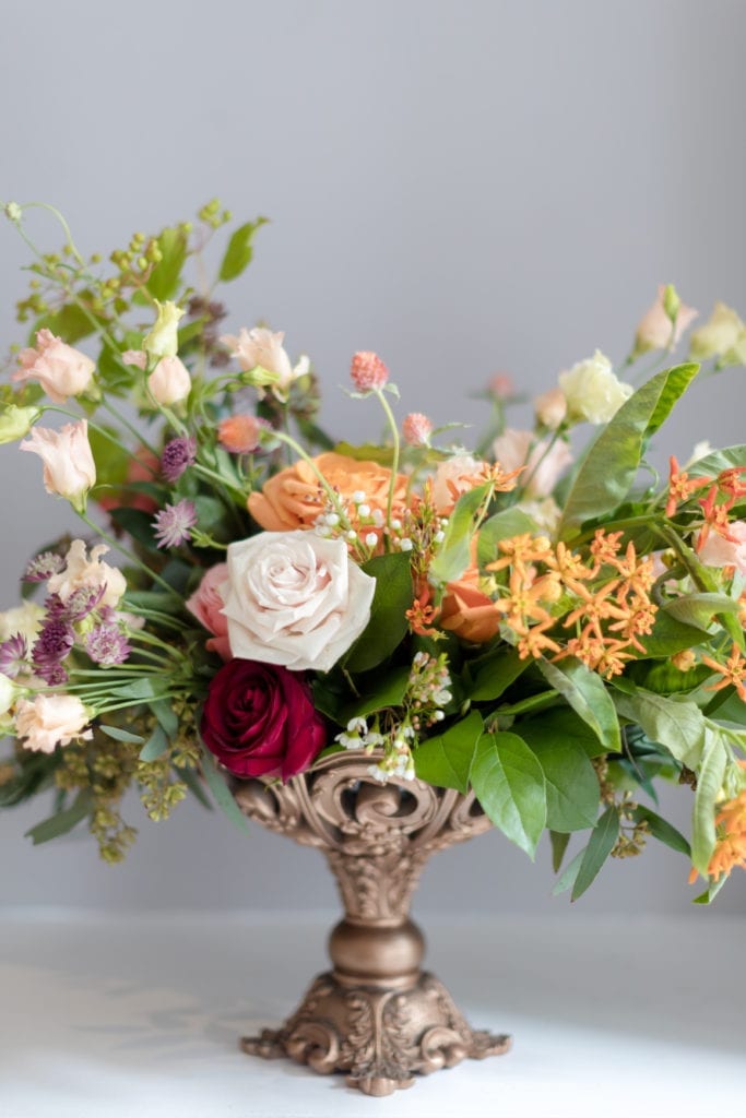 simple boho wedding florals, boho wedding inspiration 