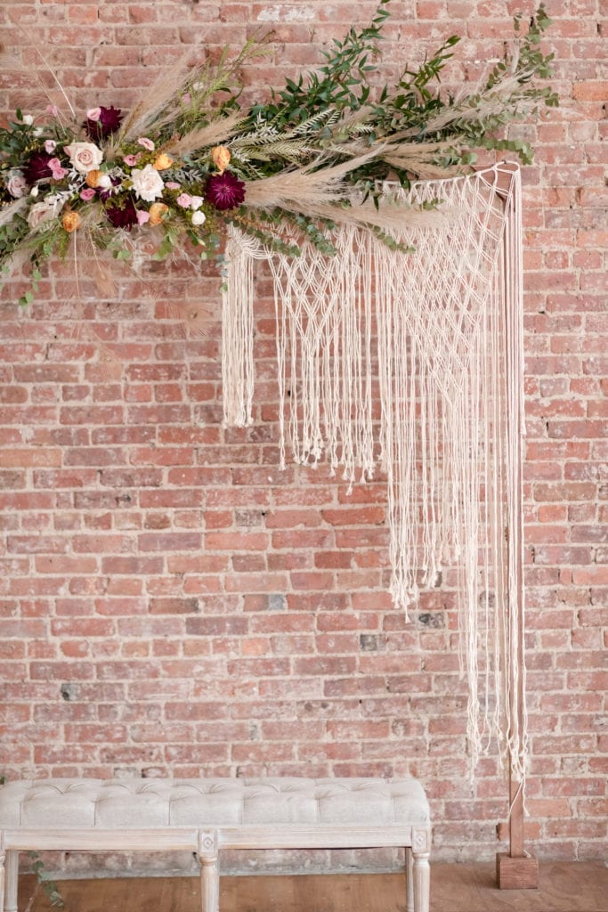 boho wedding tapestry wedding decor ideas, modern manhattan bride