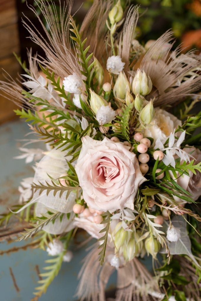 boho flower arrangement, wildflower wedding bouquet 