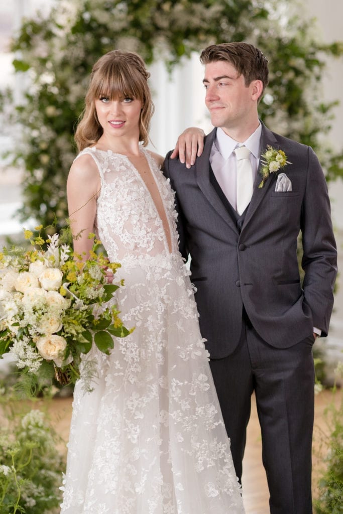 Manhattan bride and groom, boho wedding dress inspiration