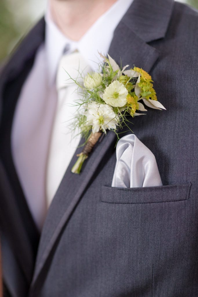 neutral boutonniere, nyc groom