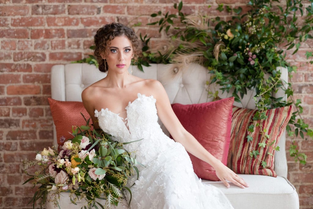 sweetheart neckline lace wedding dress inspiration, NYC bride