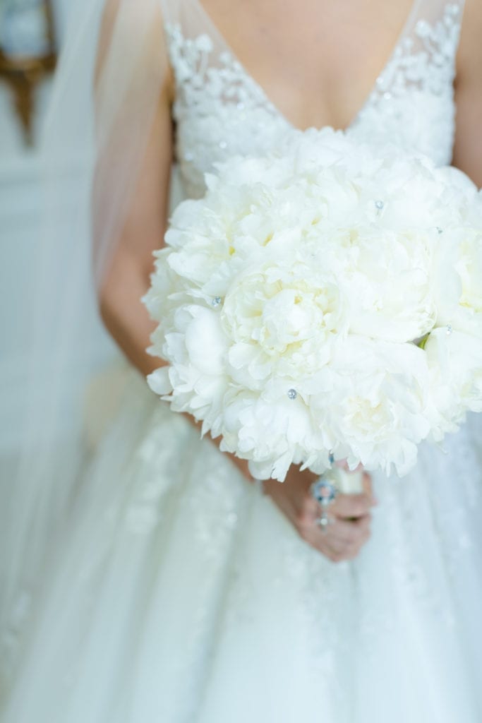 Atlas Florist bridal flowers, white bridal bouquet