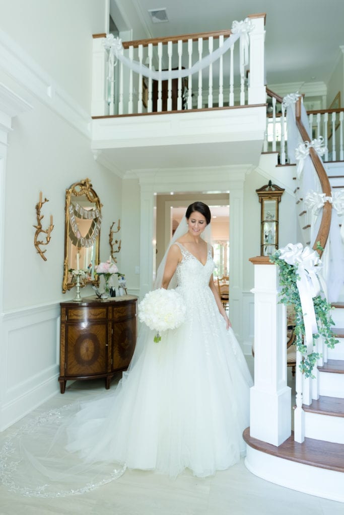 Enaura Bridal lace wedding gown, Pleasantdale Chateau wedding venue 