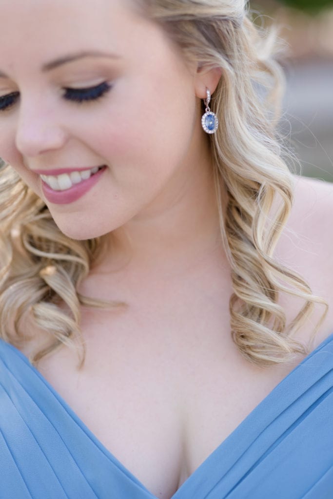Bridesmaids wedding jewelry, Michelle Elise Artistry wedding hair 