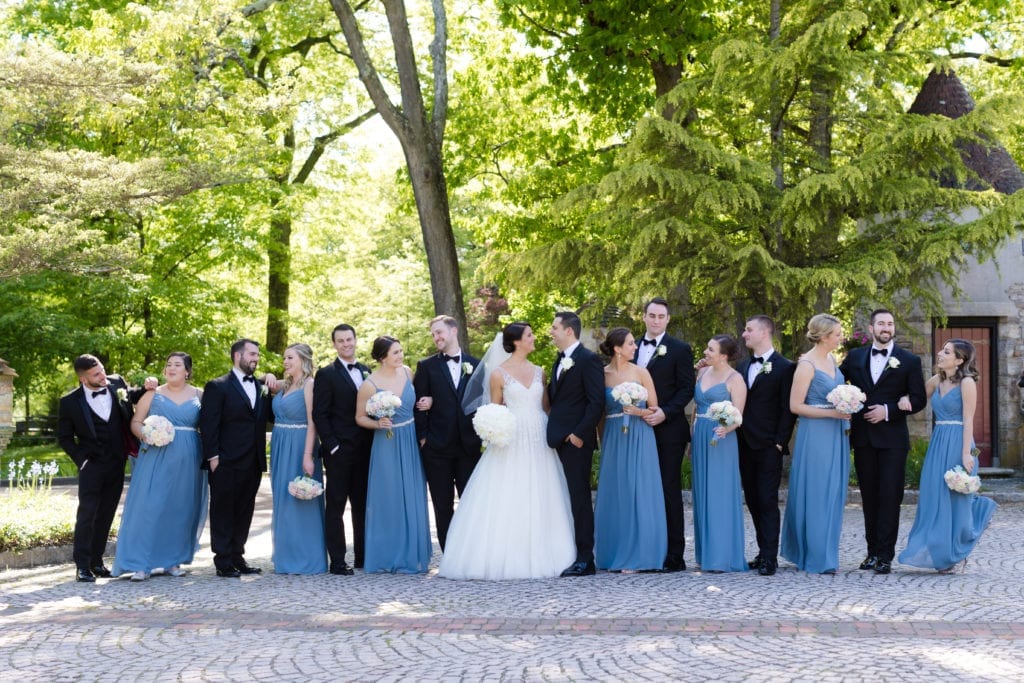 wedding party wedding photography, blue bridesmaids 