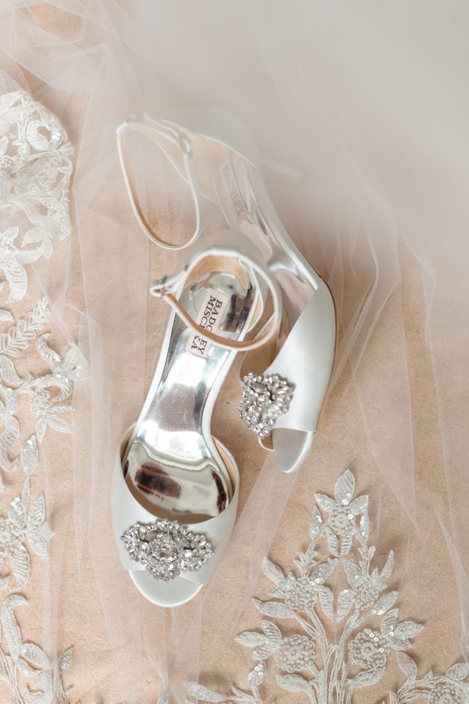 Badgley Mischka wedding shoes, embellished wedding heels