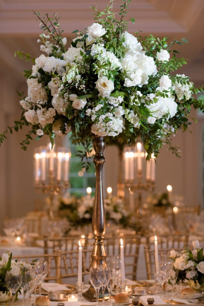 large floral tablescapes, wedding decor details