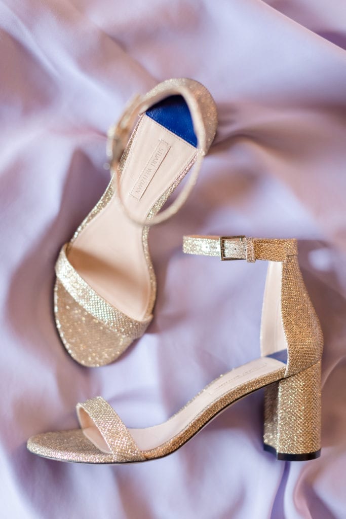 Stuart Weitzman wedding shoes, sparkly wedding heels
