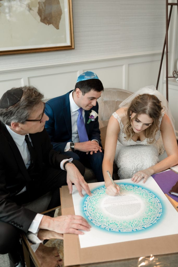 signing of the ketubah 