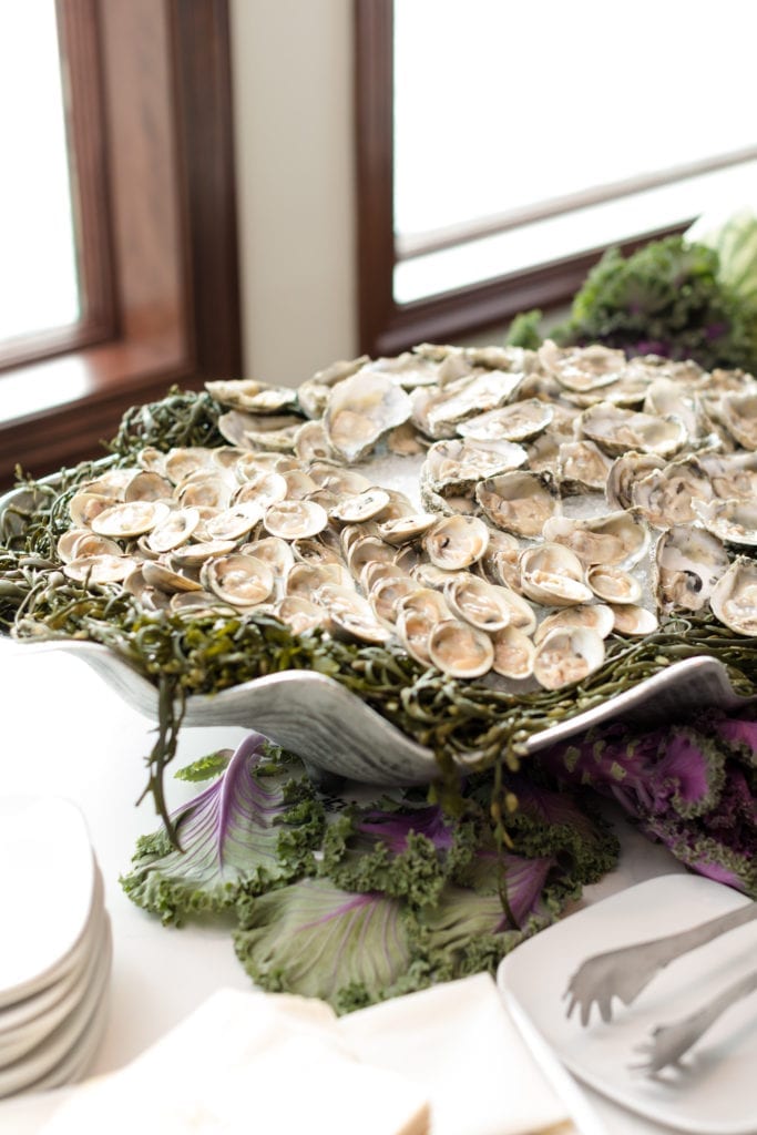 oyster spread at wedding