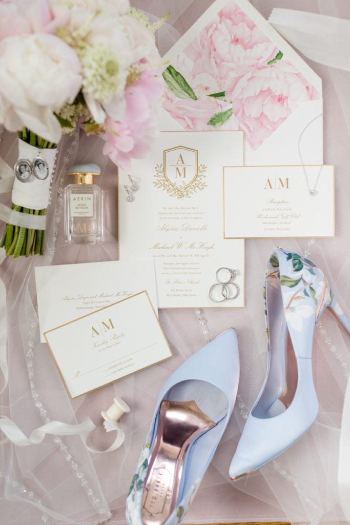 The Papery of Summit floral stationery, Ted baker lilac floral shoes