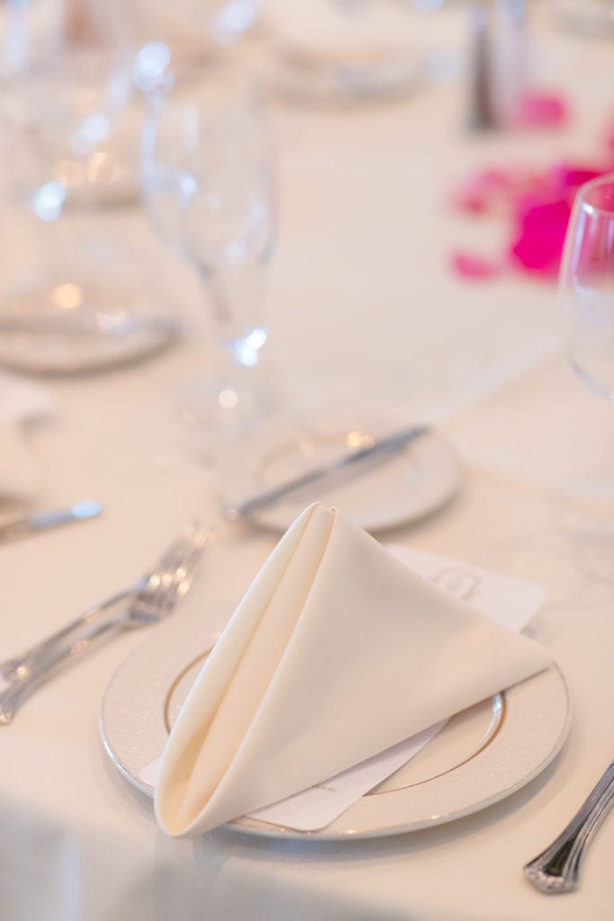 wedding table place setting