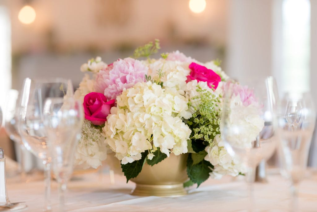 bright pink Schweinfurth Florist wedding flowers