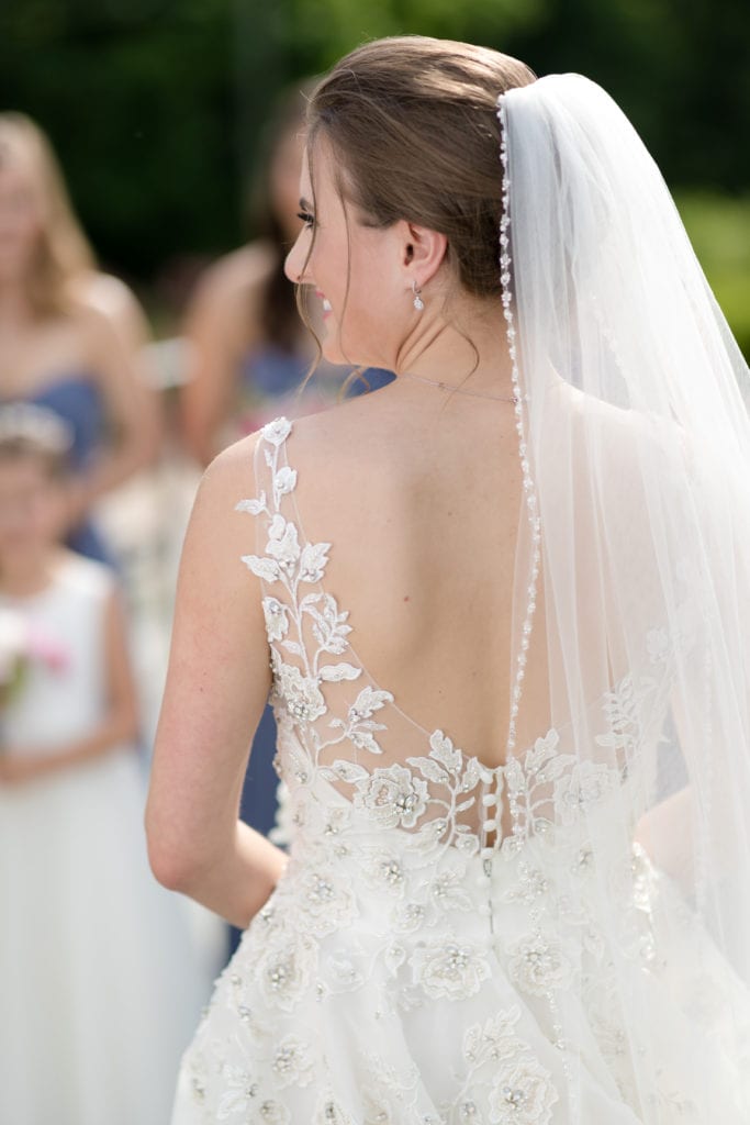 pearl and crystal embellished veil