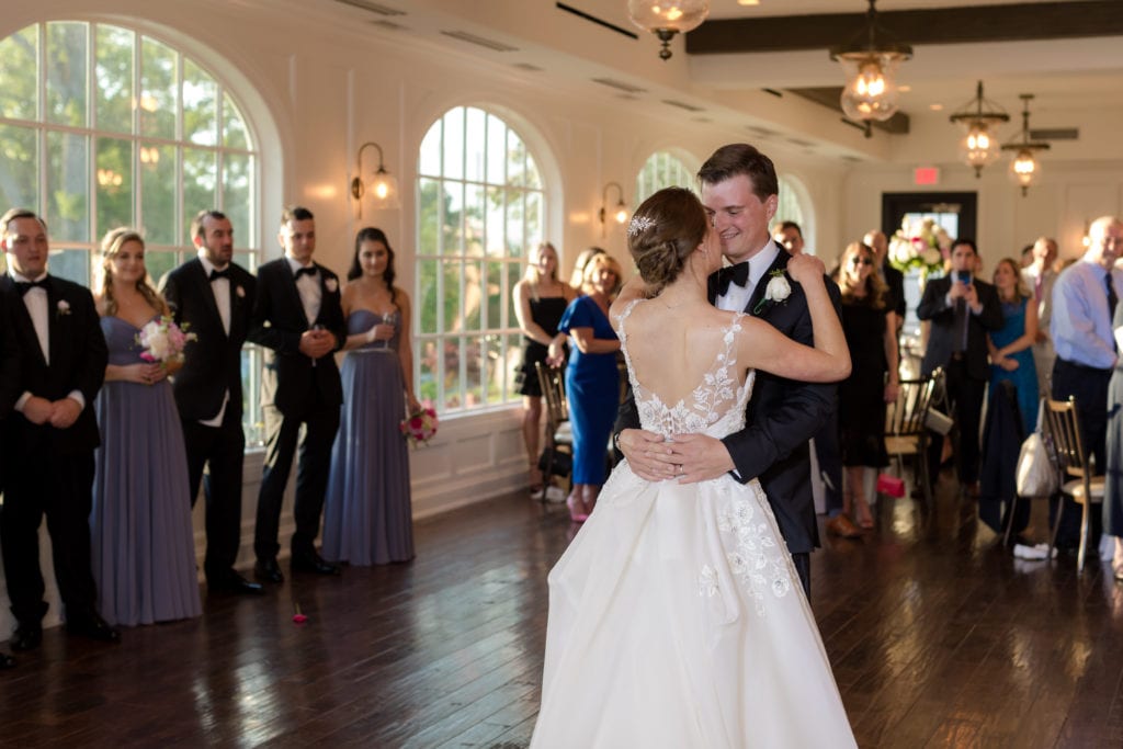 bride and grooms first dance, hackensack golf club