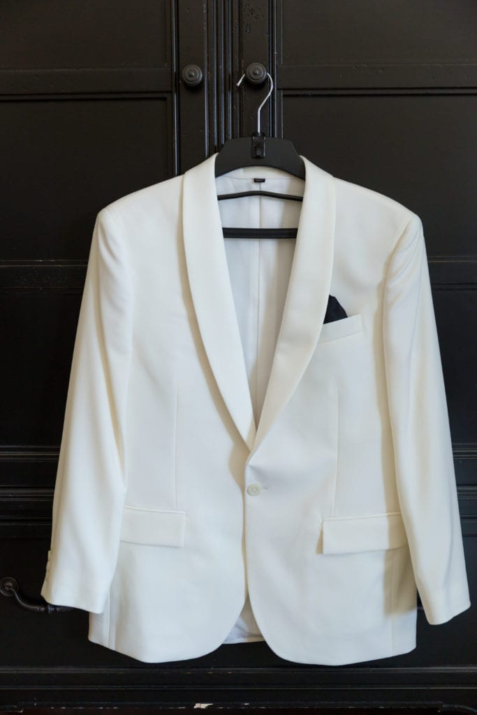 White Jcrew suit jacket, grooms jacket
