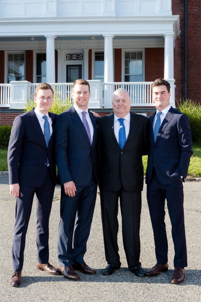 groom with his father and brothers, ralph lauren suits 