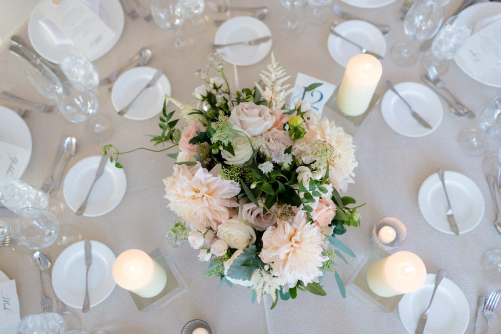 pastel floral centerpieces, wedding centerpieces