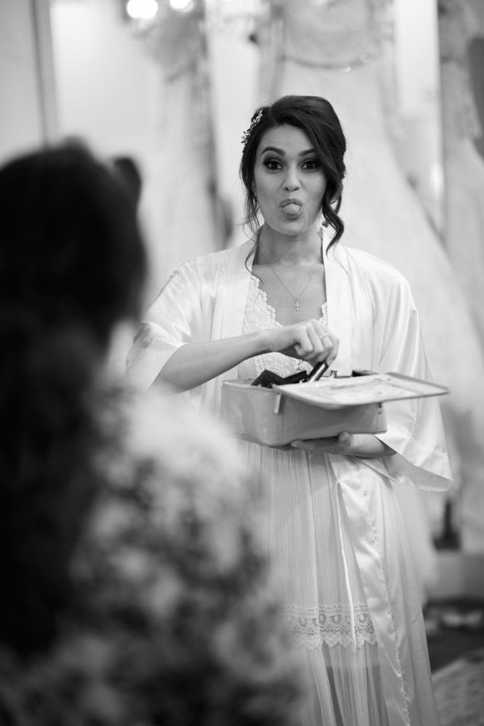 bridal makeup, black and white wedding photography