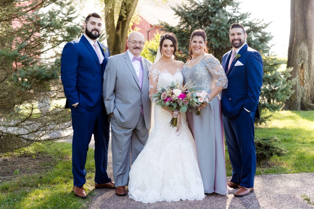 bride with brides family