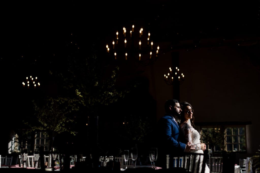 bride and groom nighttime photography, New Jersey wedding photographer