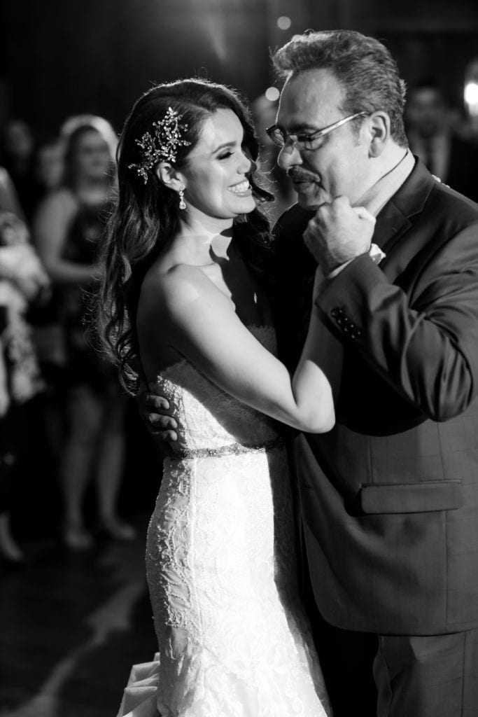 bride dancing with father, father of the bride dance