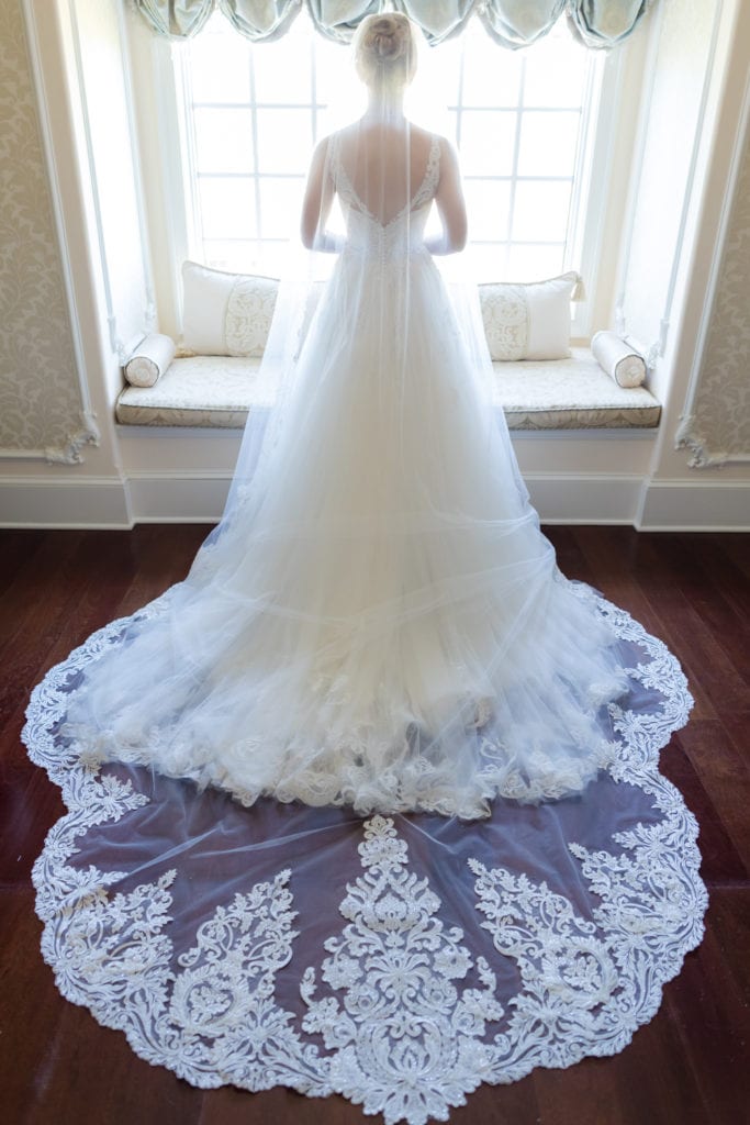 long lace wedding veil