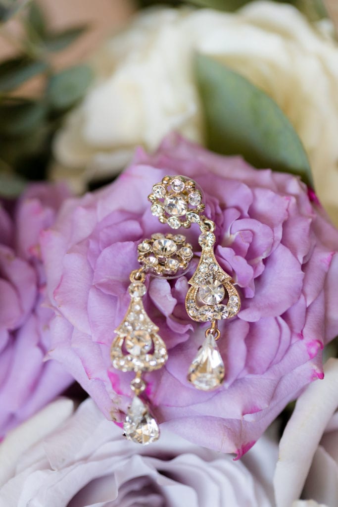 diamond drop wedding earrings