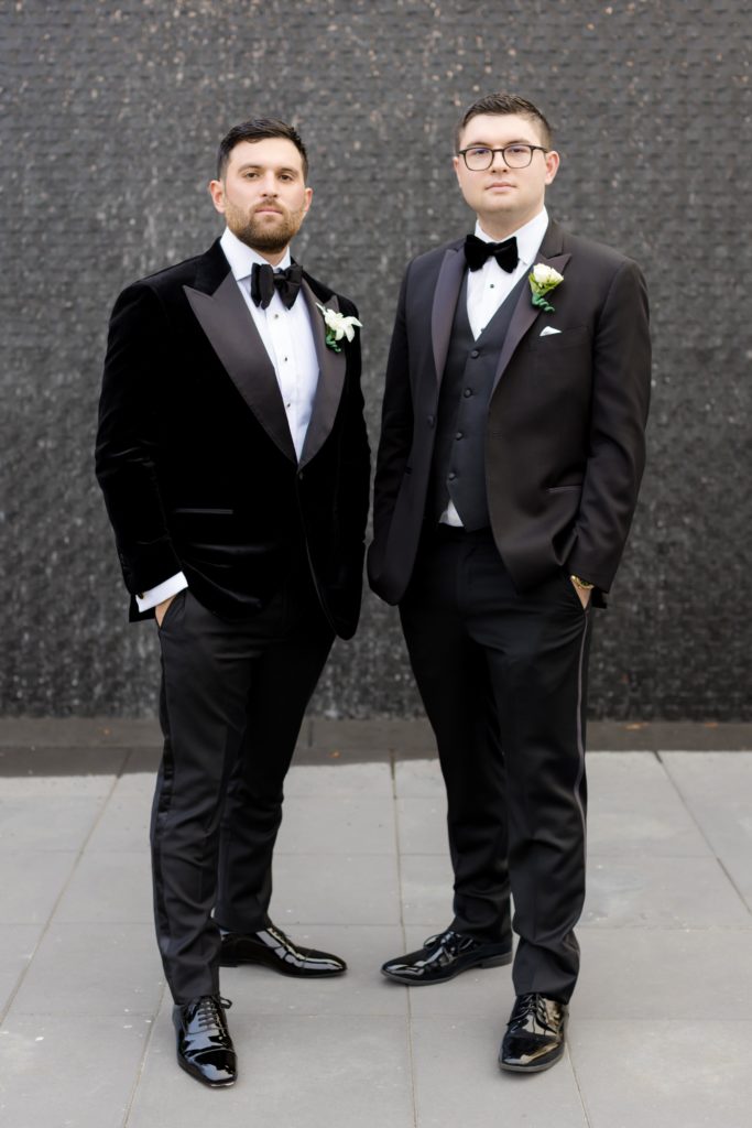 groom and groom's men, classic tux