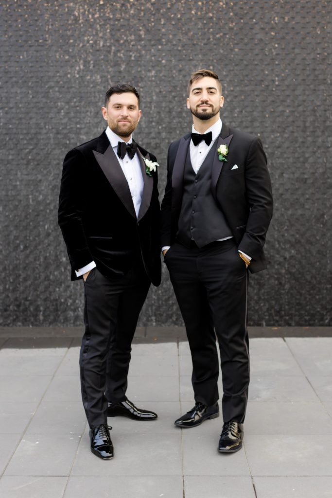 groom and groom's men, classic tux