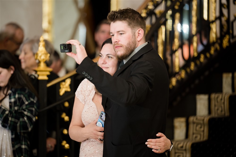 wedding guests go pro camera