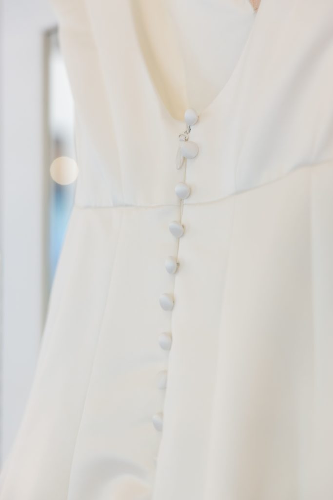 wedding gown button details