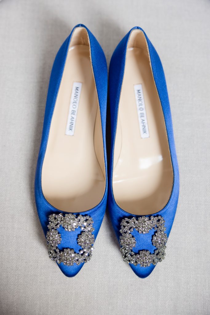 Manolo Blahnik classic Sex and the city blue wedding shoes
