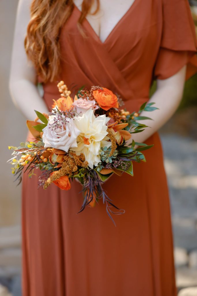 orange fall bouquet ideas