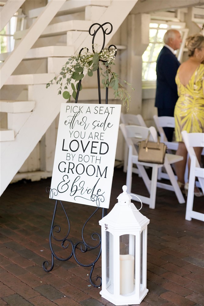PICK A SEAT NOT A SIDE WEDDING SIGN
